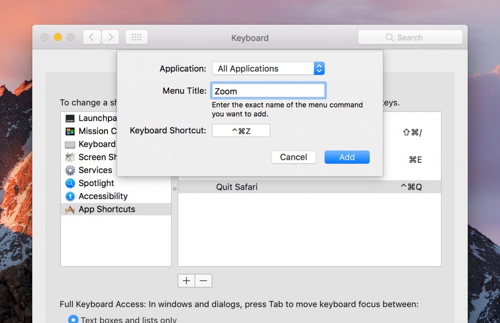 mac os program kestroke for opening a document with a specific application
